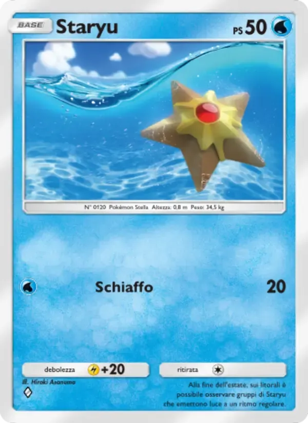 Staryu card in Italian