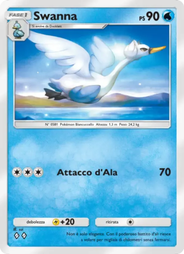 Swanna card in Italian