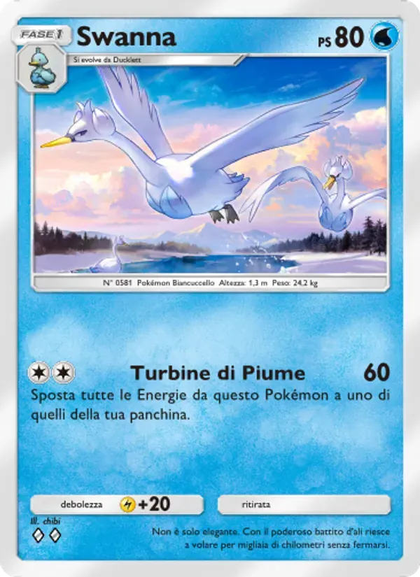 Swanna card in Italian