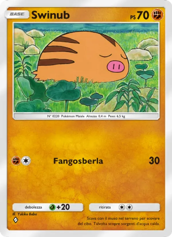 Swinub card in Italian