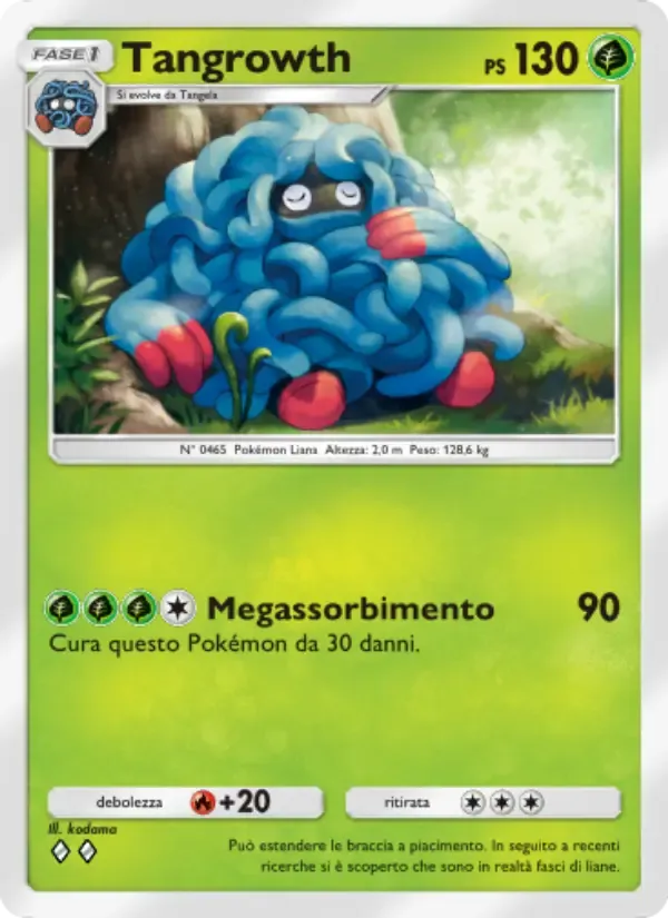 Tangrowth card in Italian