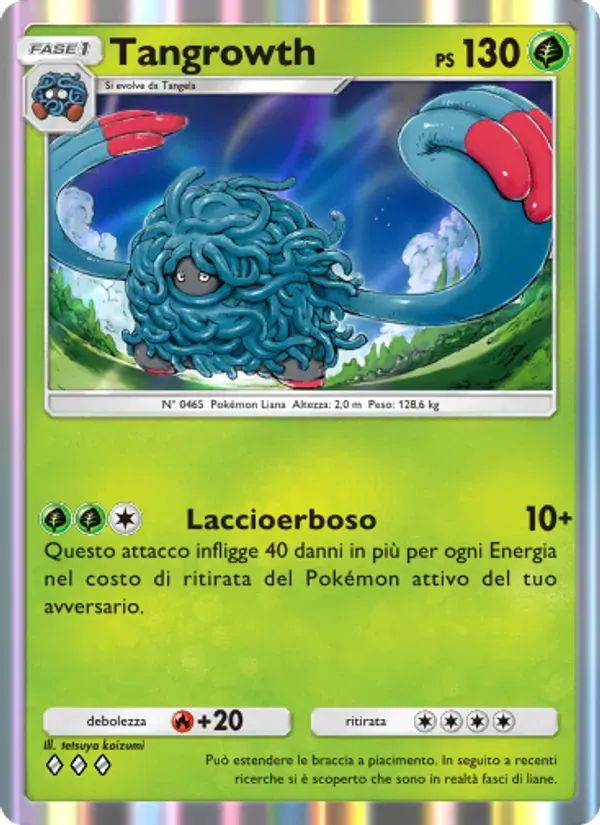 Tangrowth card in Italian