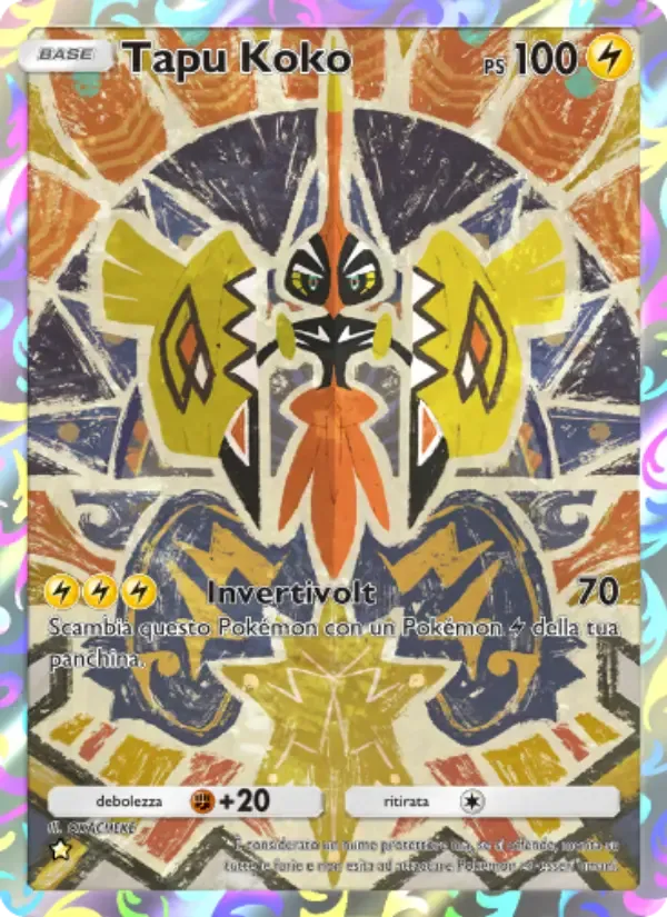Tapu Koko card in Italian