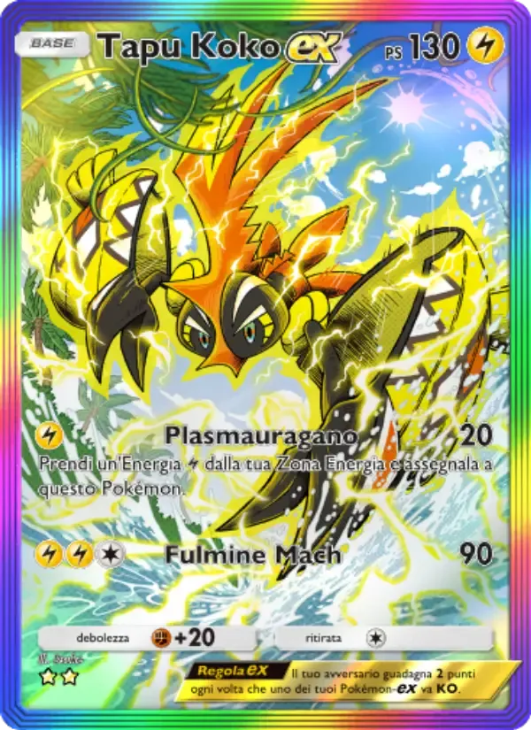 Tapu Koko ex card in Italian