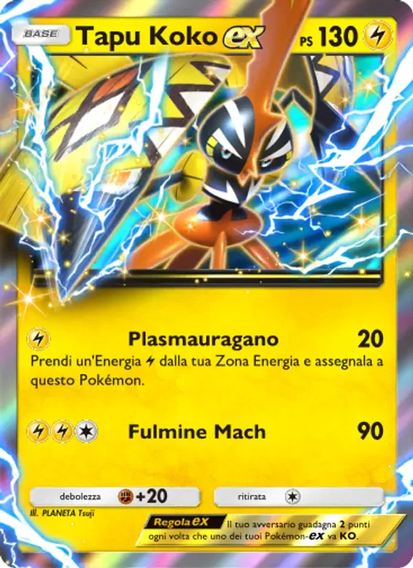 Tapu Koko ex card in Italian