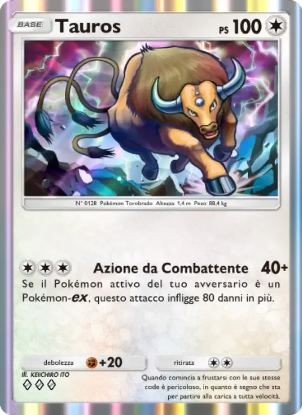 Tauros card in Italian