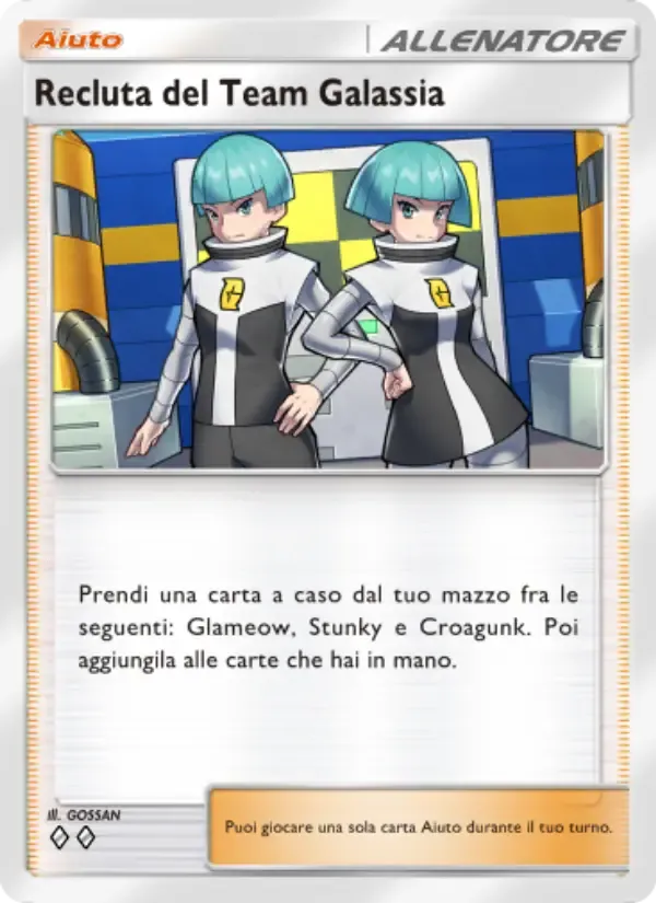 Team Galactic Grunt card in Italian
