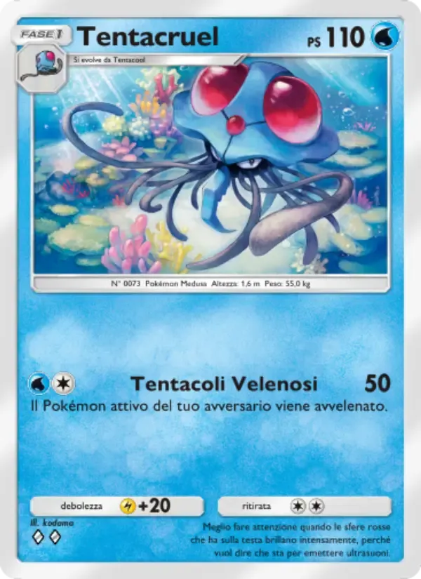 Tentacruel card in Italian