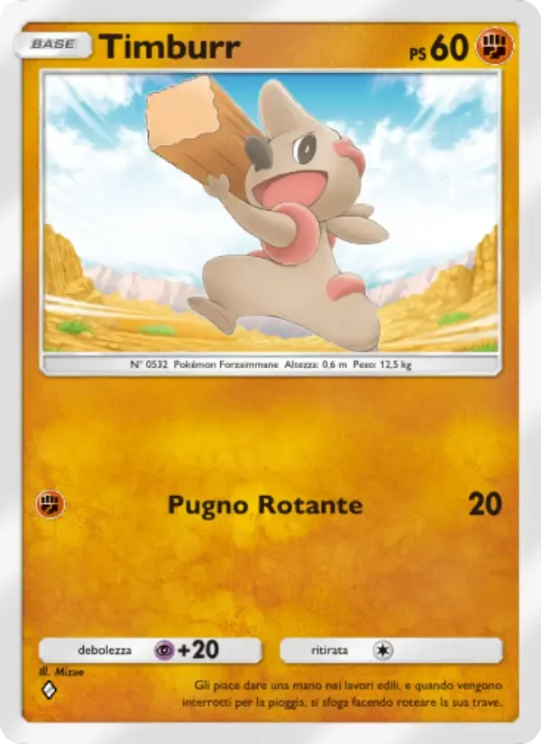 Timburr card in Italian