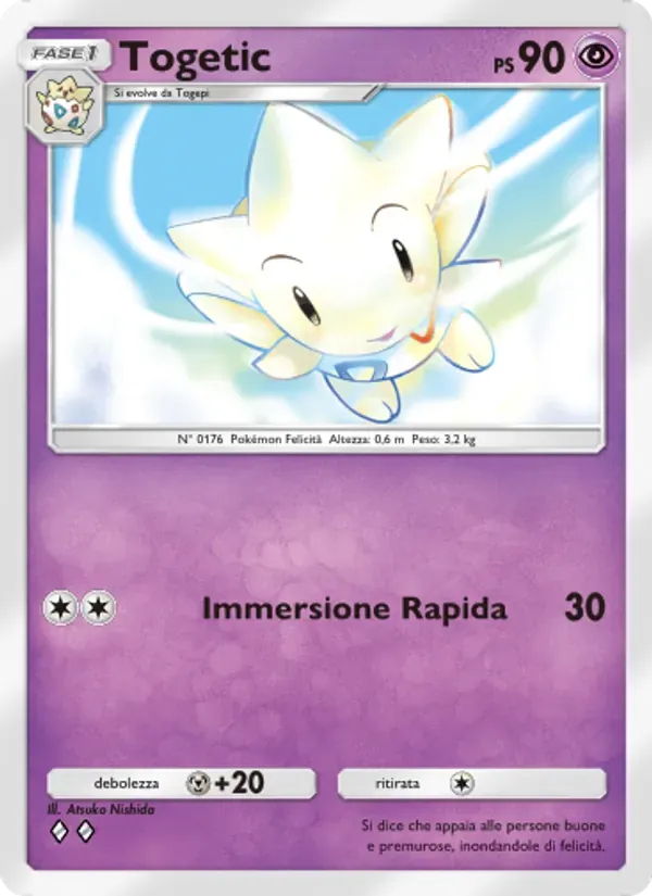 Togetic card in Italian