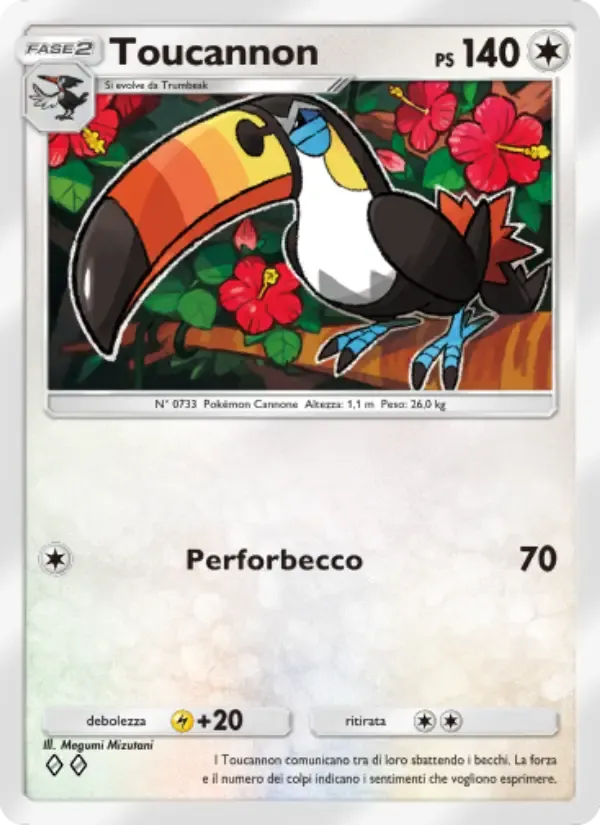 Toucannon card in Italian
