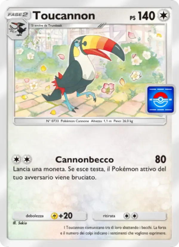 Toucannon card in Italian