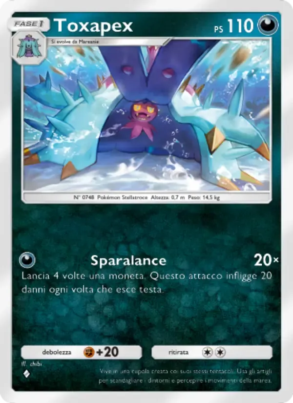 Toxapex card in Italian