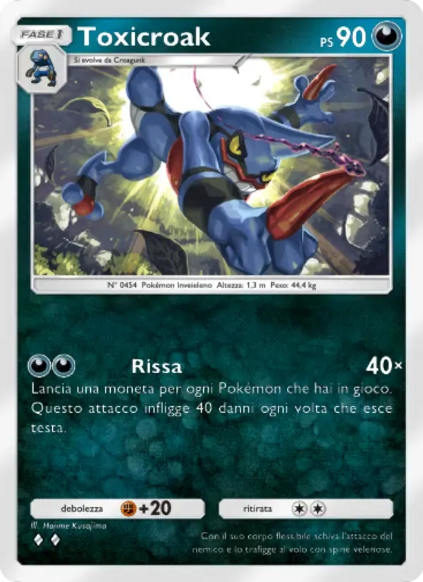 Toxicroak card in Italian