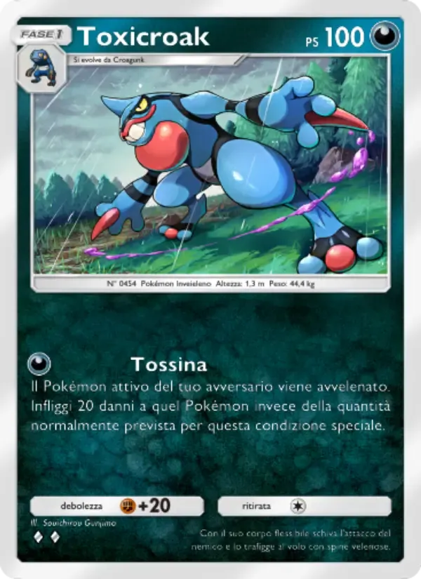 Toxicroak card in Italian