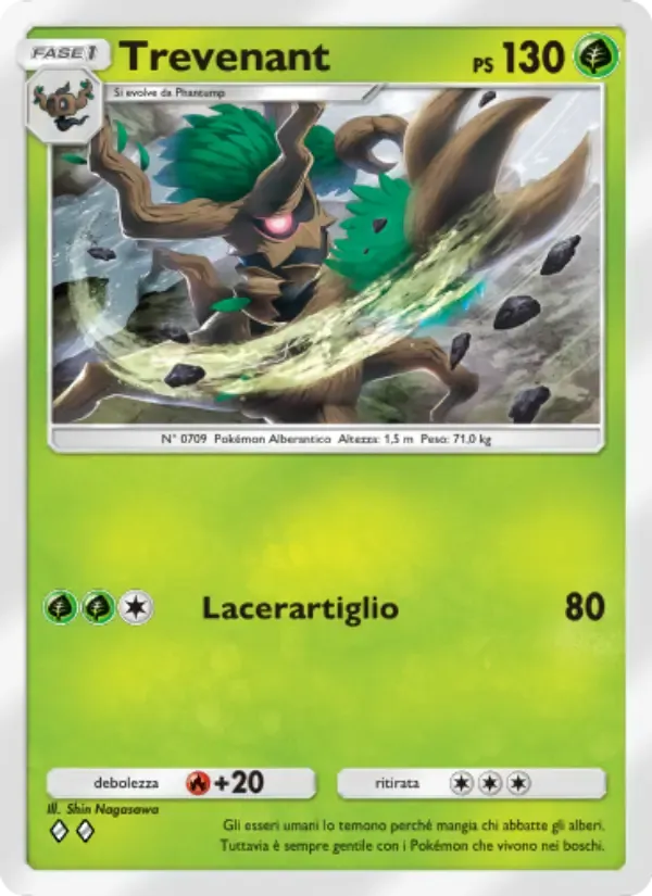 Trevenant card in Italian