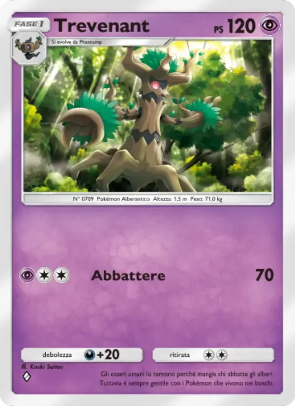 Trevenant card in Italian