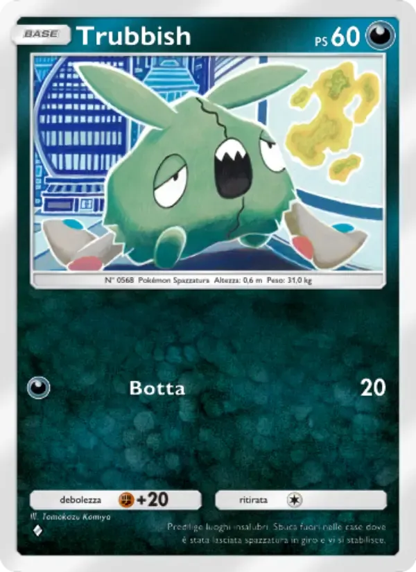 Trubbish card in Italian
