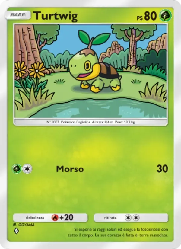 Turtwig card in Italian