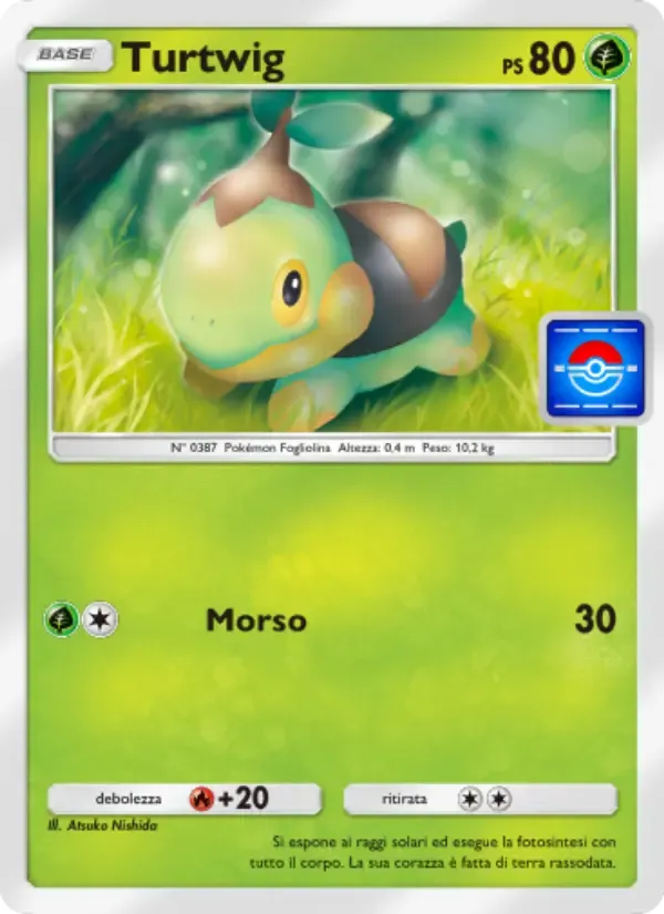 Turtwig card in Italian