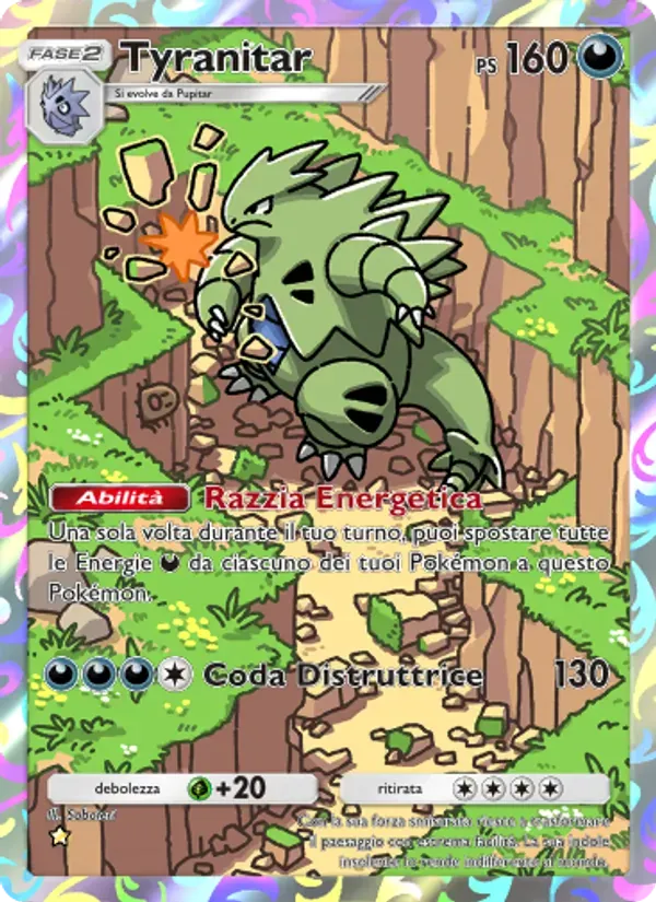 Tyranitar card in Italian