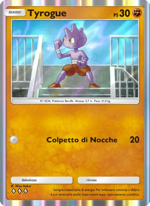 Tyrogue card in Italian