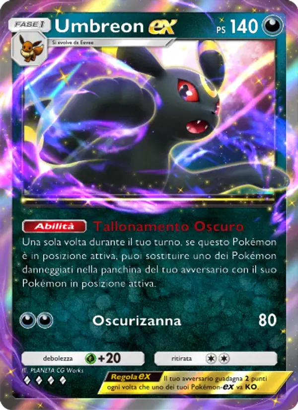 Umbreon ex card in Italian