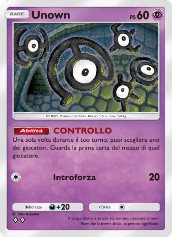 Unown card in Italian