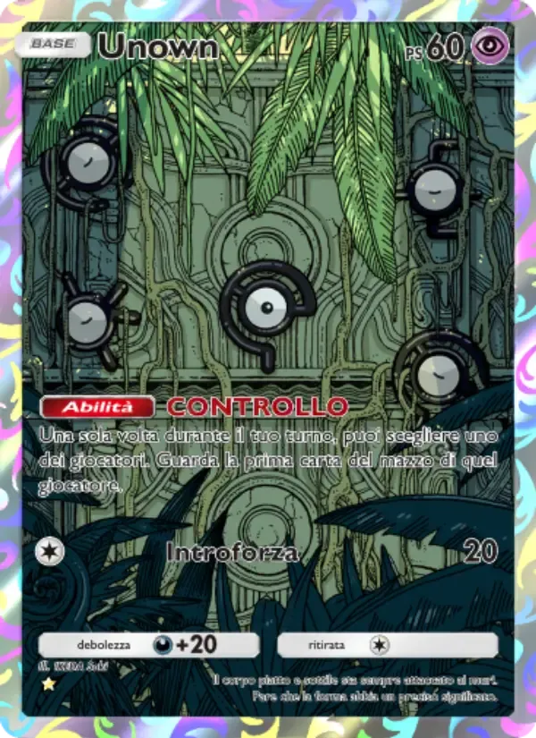 Unown card in Italian
