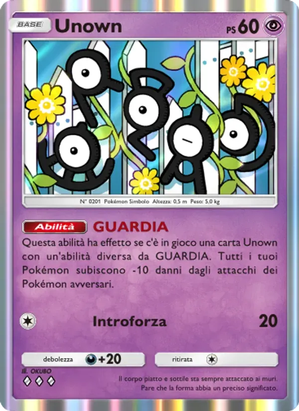 Unown card in Italian