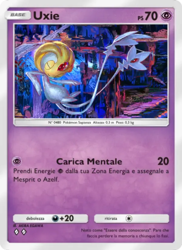 Uxie card in Italian