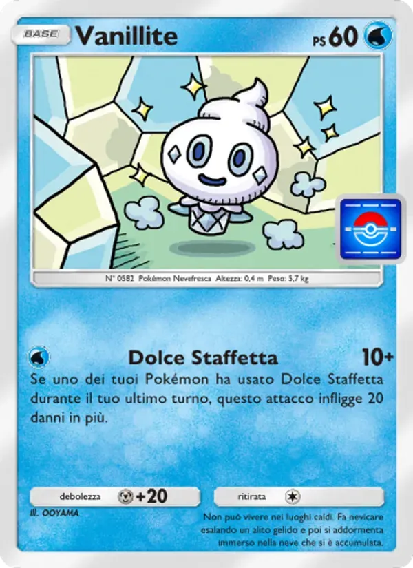Vanillite card in Italian