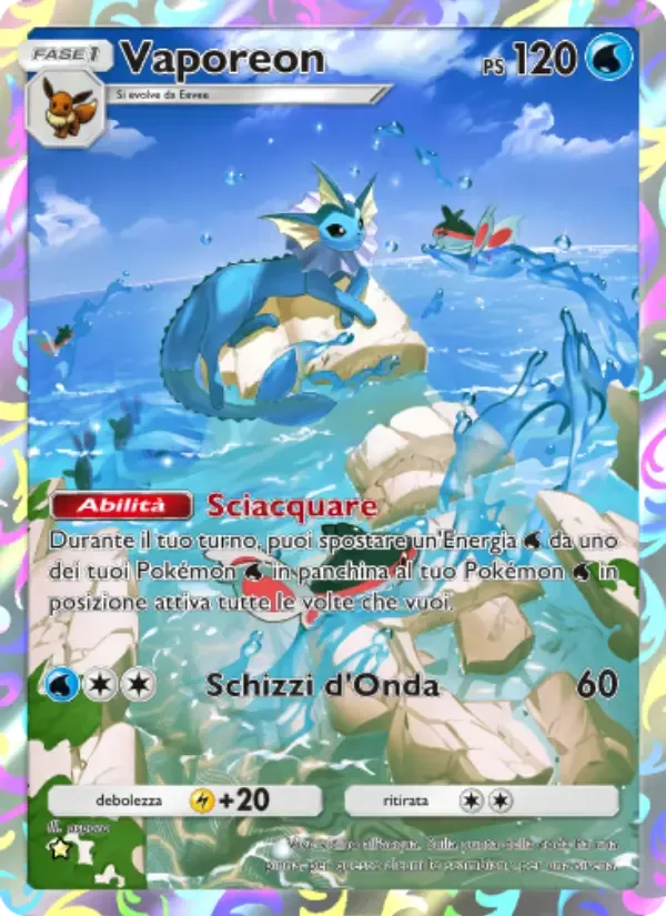 Vaporeon-Karte auf Italienisch