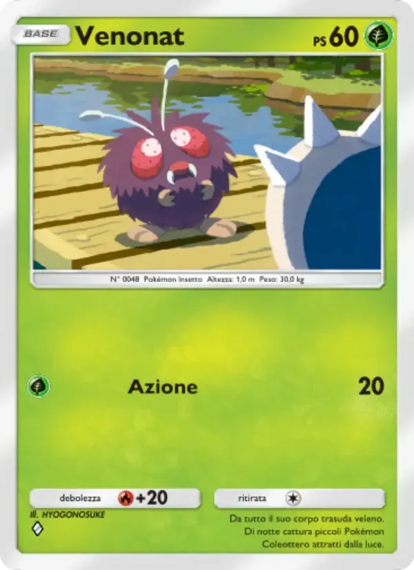 Venonat card in Italian