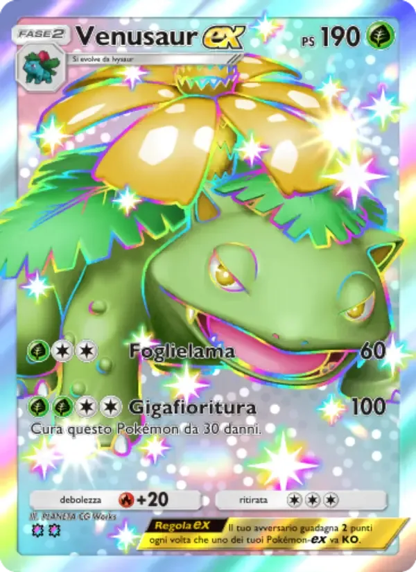 Venusaur ex card in Italian
