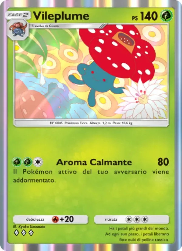 Vileplume card in Italian