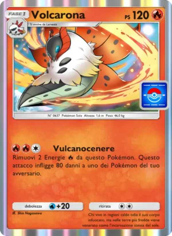 Volcarona card in Italian