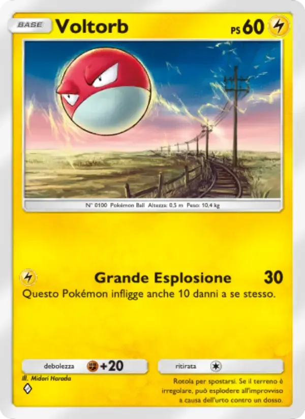 Voltorb card in Italian