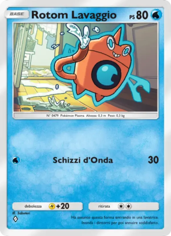 Wash Rotom card in Italian