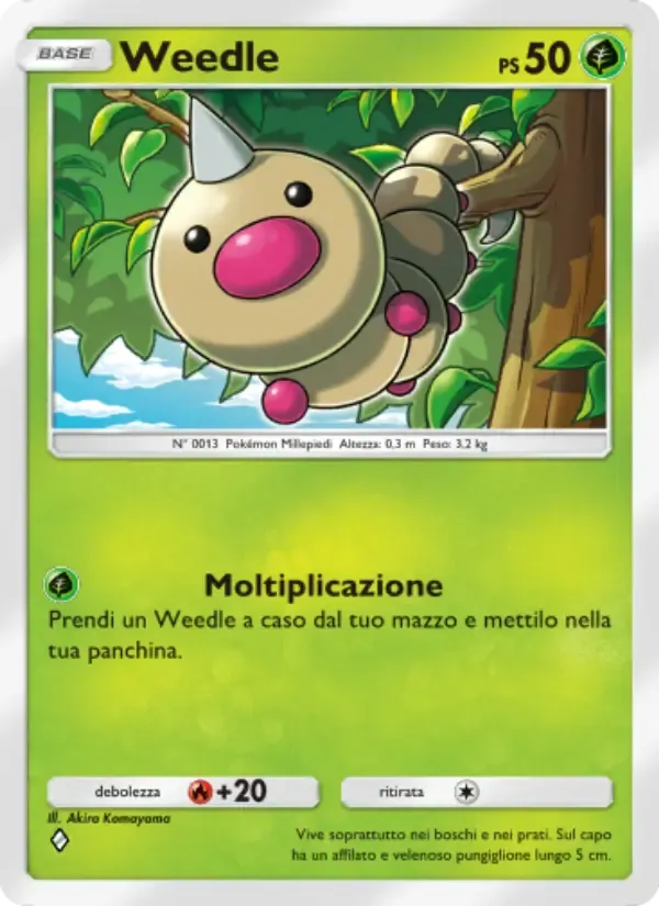 Weedle card in Italian
