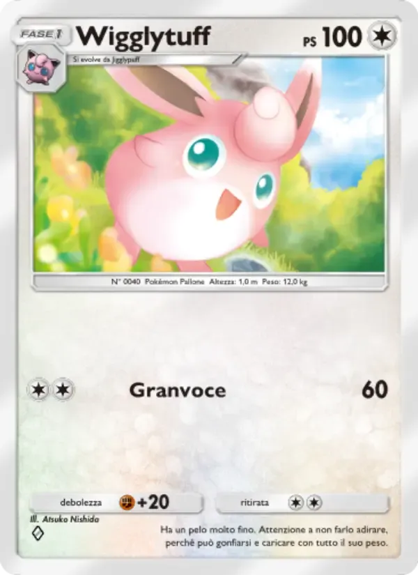 Wigglytuff card in Italian