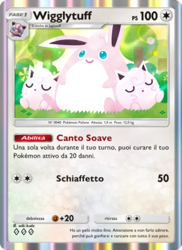 Wigglytuff card in Italian