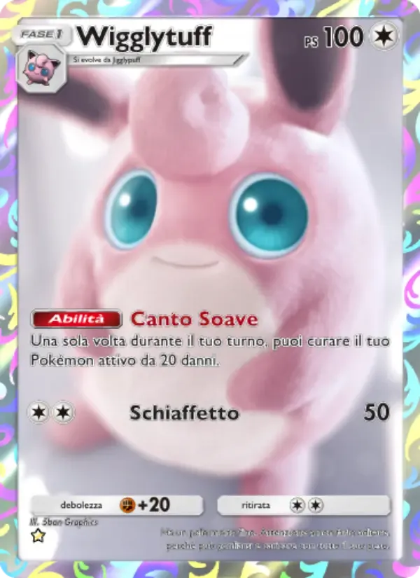 Wigglytuff card in Italian