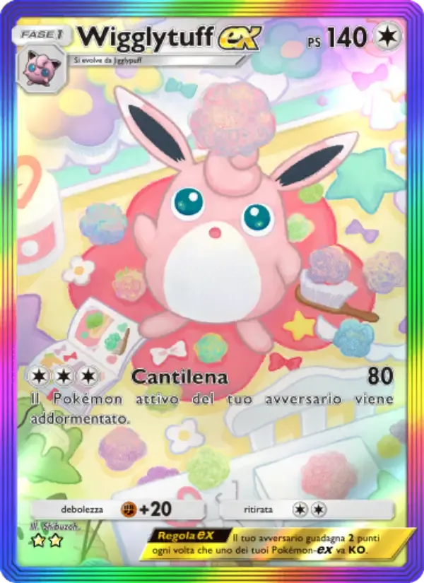 Wigglytuff ex card in Italian