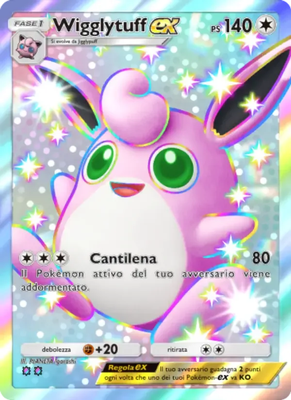 Wigglytuff ex card in Italian