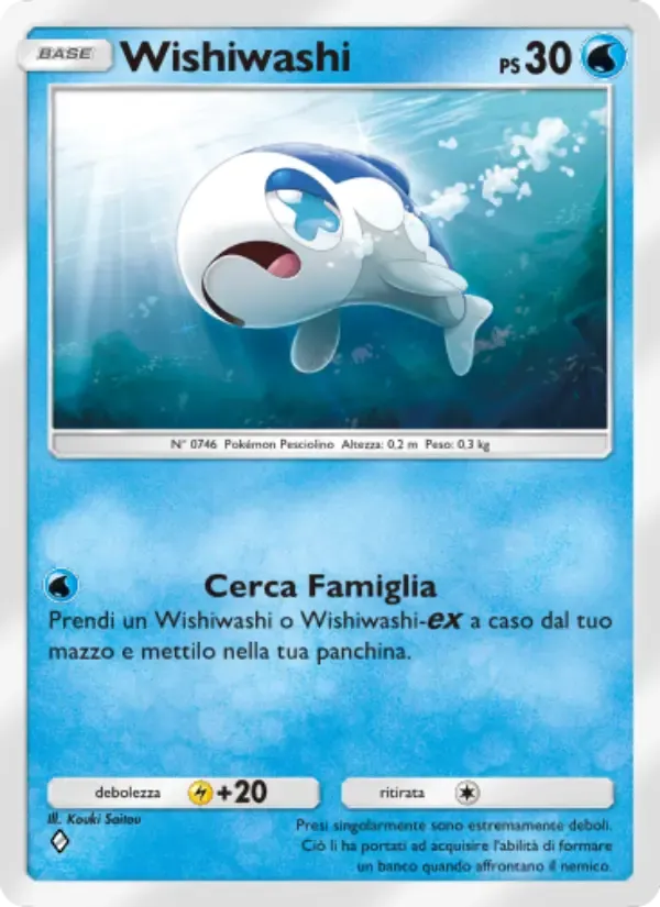 Wishiwashi card in Italian