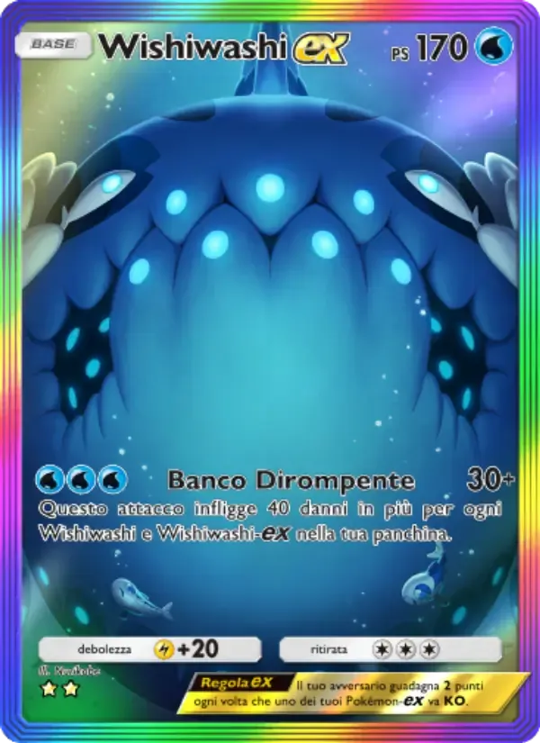 Wishiwashi ex card in Italian