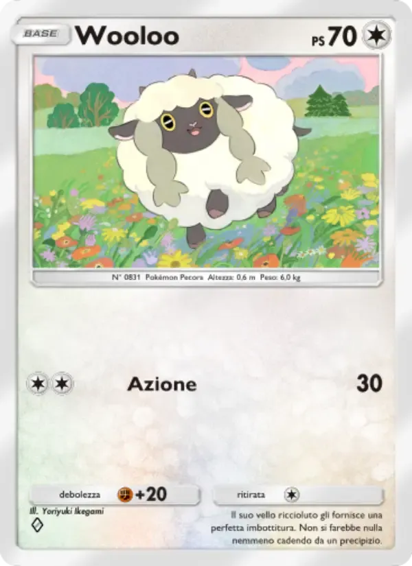 Wooloo card in Italian
