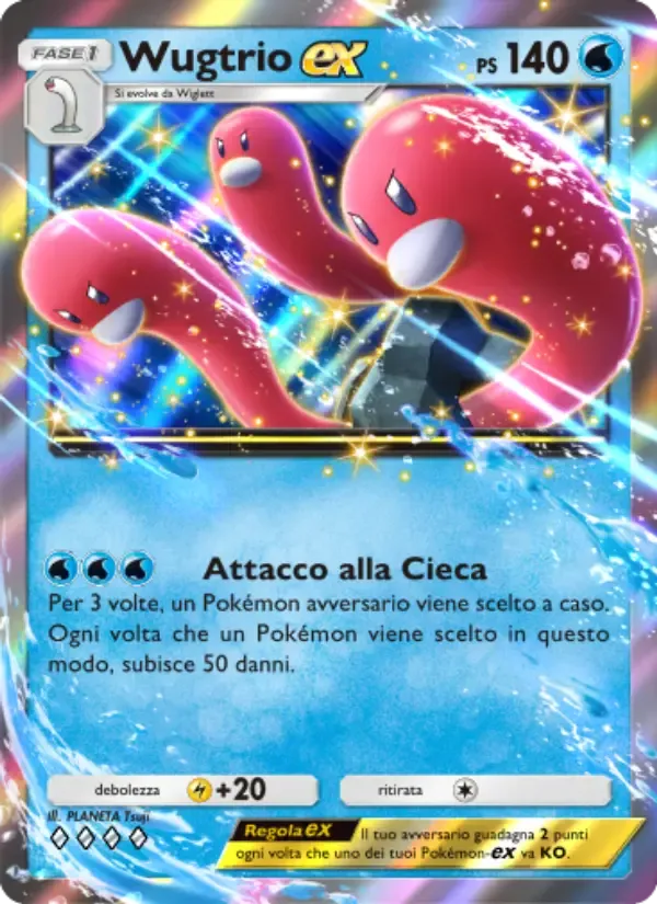 Wugtrio ex card in Italian