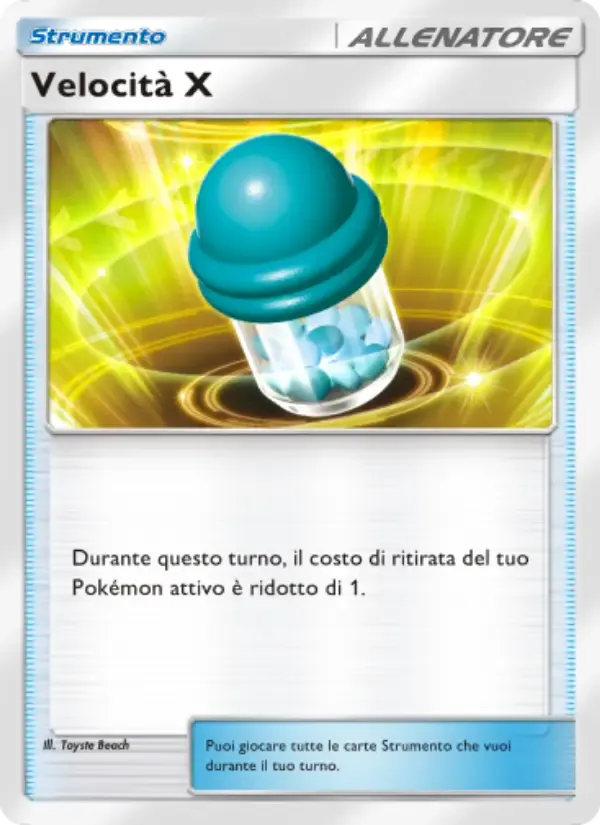X Speed card in Italian